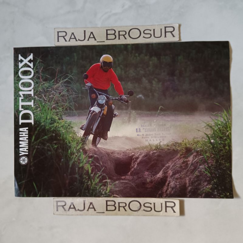 Poster brosur katalog leaflet jadul lawas Yamaha DT100 X/DT 100 X/DT100X Enduro Trail 6Speed 2Tak 2T