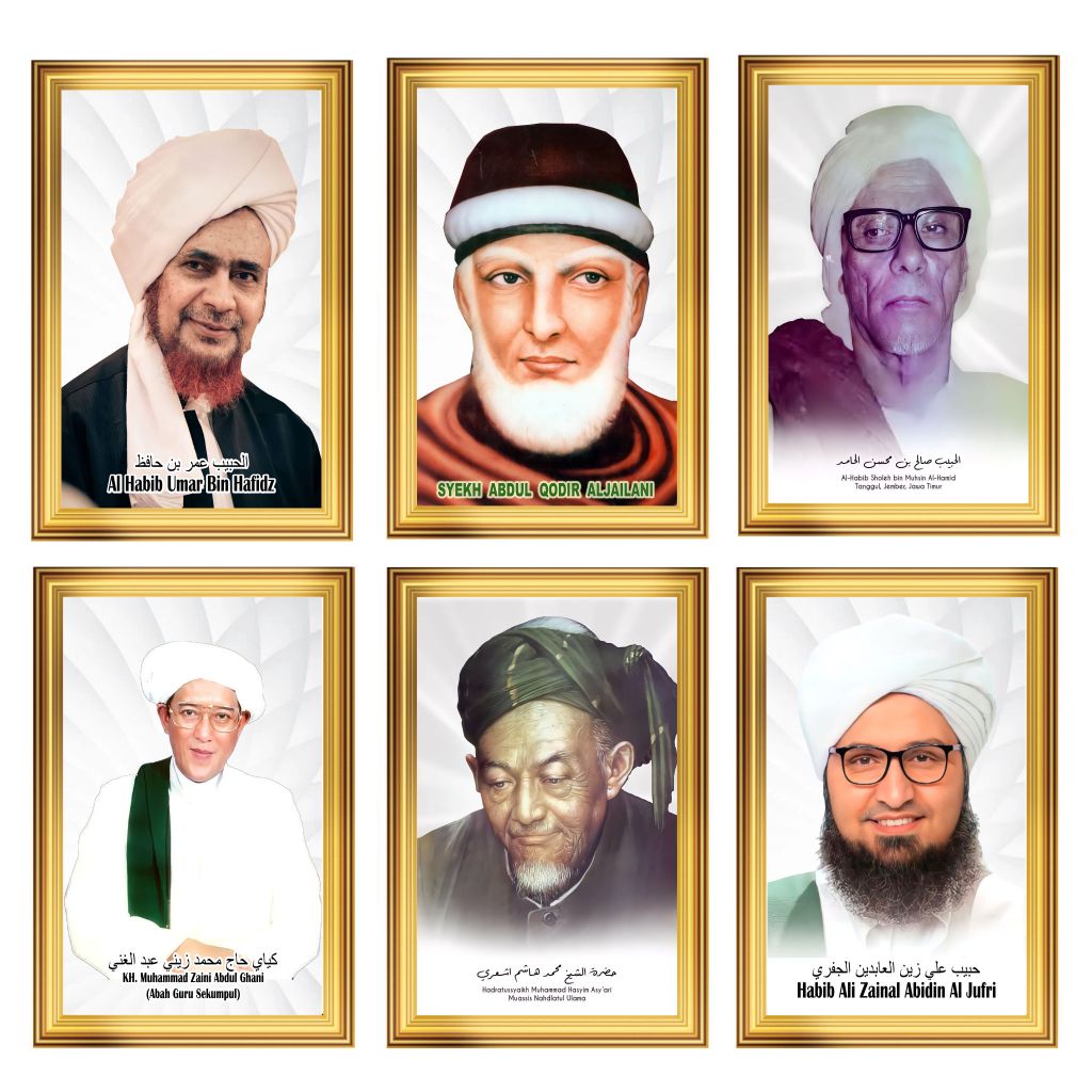 Foto Habib, Ulama + bingkai kayu ukuran 10r