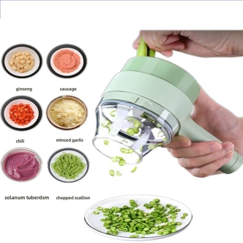 Mini Food Chopper Electric Charging Blender 3IN1 Menggiling Serbaguna 3 Pisau