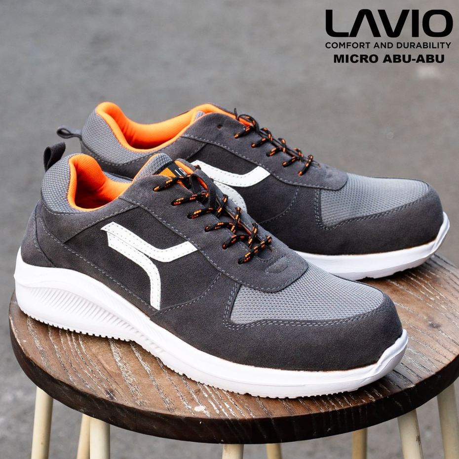 Sepatu Safety Sporty Sneakers Lavio Micro Ujung Besi Best Quality Terbaru 2023 Keren
