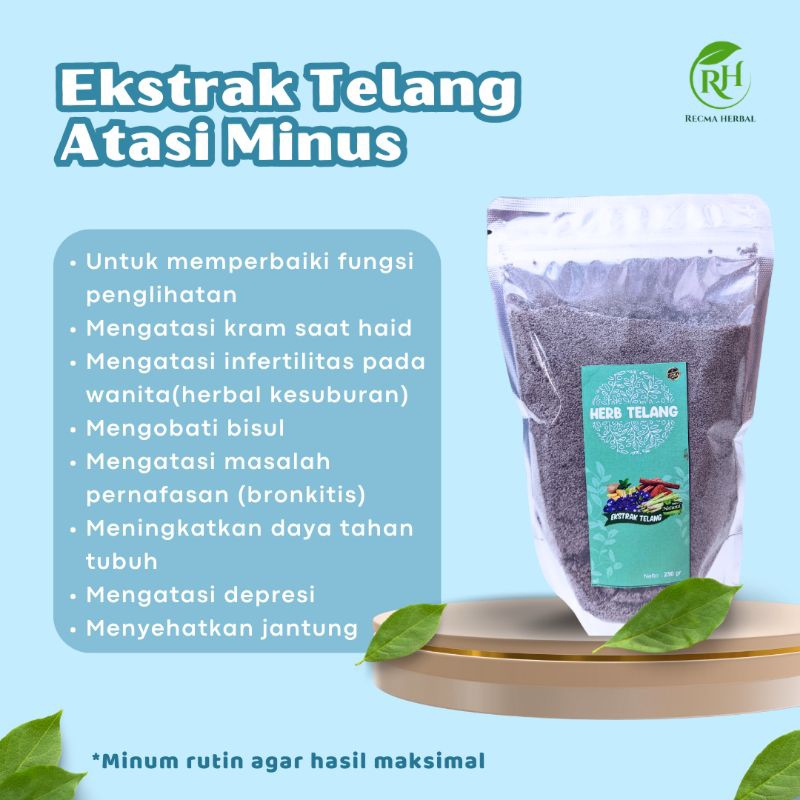 

EKSTRAK BUNGGA TELANG 250g Butterfly PEA HERBAL BUAT MATA MINUS 4.9