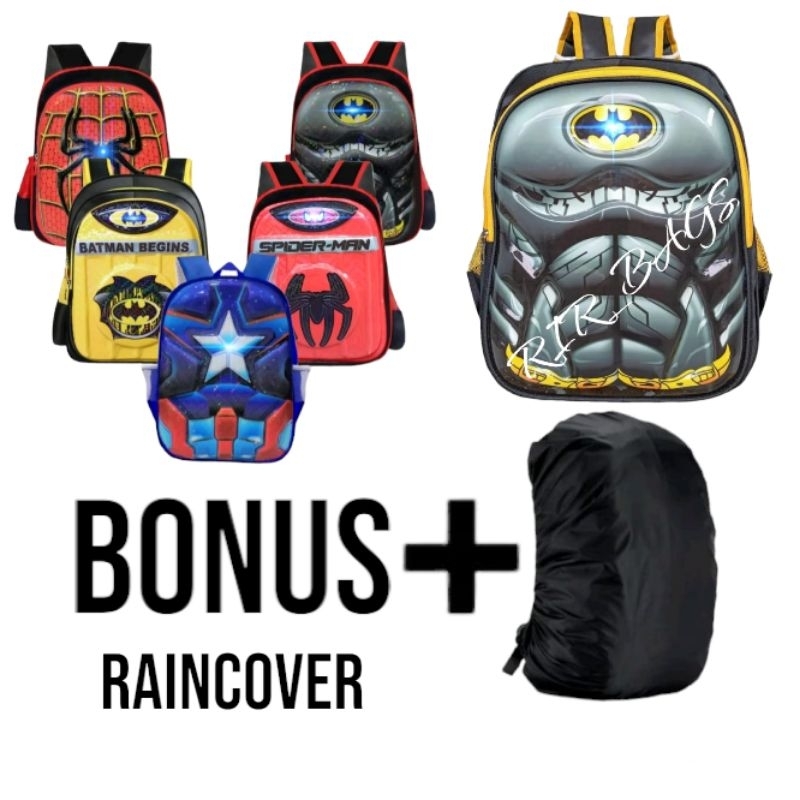 tas sekolah anak Batman SD/Tas ransel anak Batman SD/Tas Batman SD LED/Tas ransel Batman SD LED/Tas 