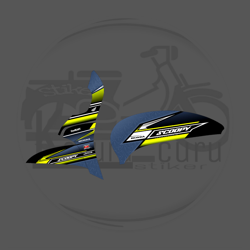 Stiker Variasi Striping Motor Honda Scoopy New 2021 / Stiker Variasi New Scoopy 2021 / Striping Vari