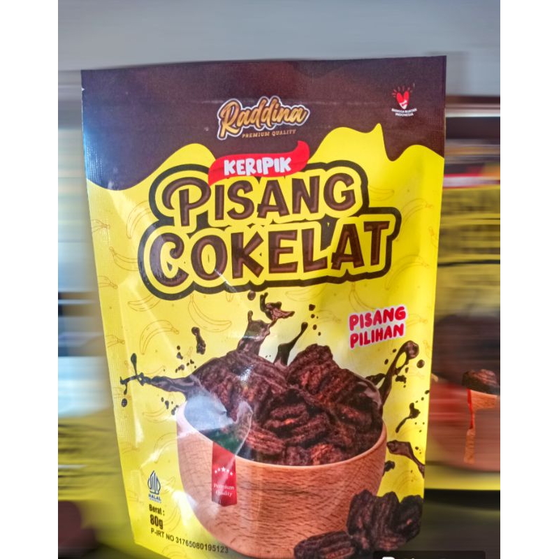 

Raddina keripik pisang cokelat