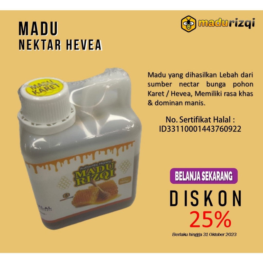 

Madu Asli Nektar Karet 500 gram | Madu Hevea