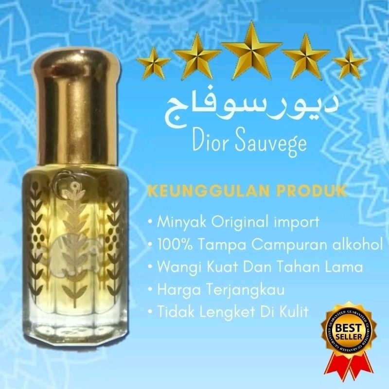 parfum Dior sauvage | Dior sauvage non alkohol | minyak wangi Dior Sauvage bibit