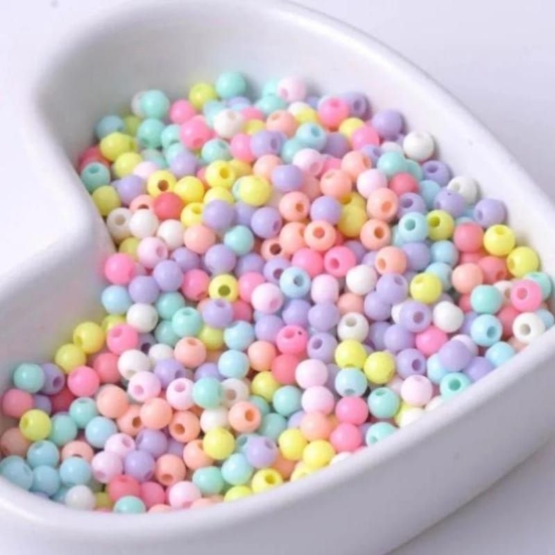 (20gr) mote susu/ Manik Manik Bulat Susu Pastel Mote Mote Meronce