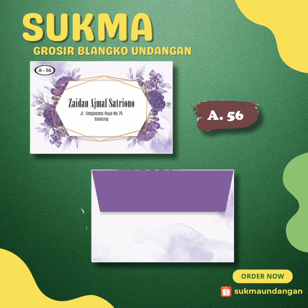 

AMPLOP KONDANGAN NIKAH MURAH FALAH A 56 50 PCS UKURAN KECIL | SUKMA UNDANGAN