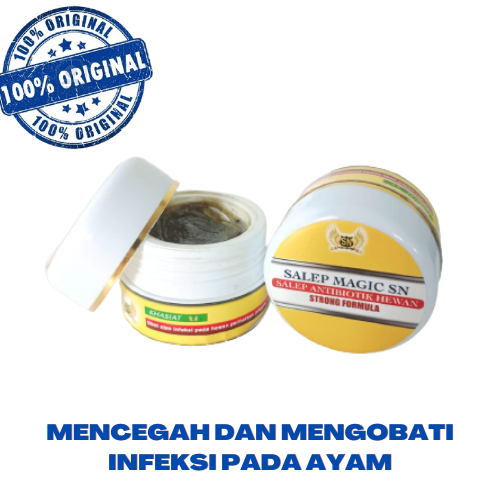 SALEP MAGIC SN SASET - salep antibiotik ayam  mengobati luka habis laga pada ayam