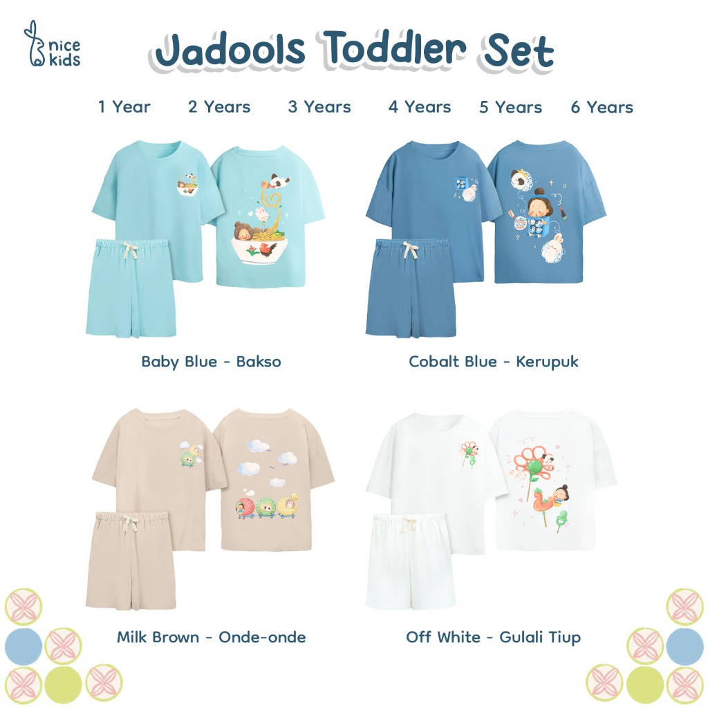 Nice Kids X Reejools - Jadools Toddler  Set (Setelan Anak Unisex 1-6 Tahun)