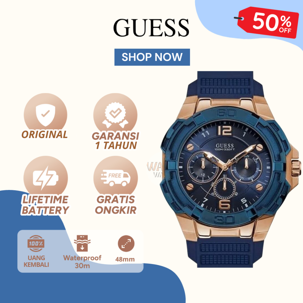 [ORIGINAL]-[COD] ✅ Jam Tangan Analog Pria Guess W1254G3 Watch Gc [BERGARANSI]