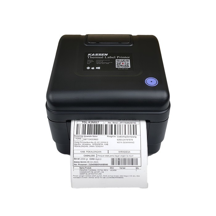 Kassen DT-643 Printer Label Direct Thermal Barcode Resi