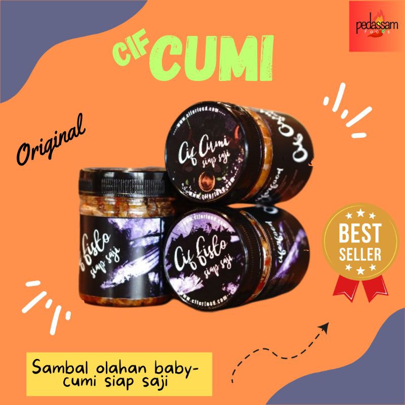 

GEBYAR PROMO (beli 1 gratis 1) sambel baby cumi enak Ciferfood 150 gram
