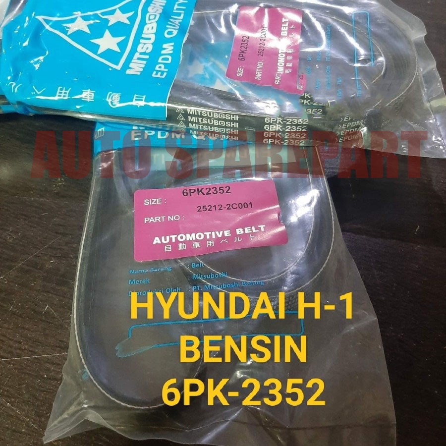 fan van v belt tali kipas 6pk2352 hyundai H1bensin 6pk-2352