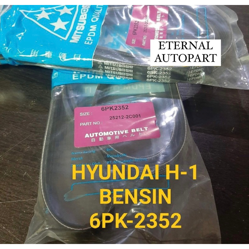 fan van v belt tali kipas 6pk2352 hyundai H1bensin 6pk-2352