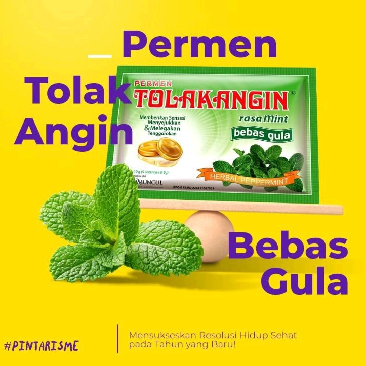 

[Per Sachet] Permen Tolak Angin BEBAS GULA -sakit tenggorokan-batuk