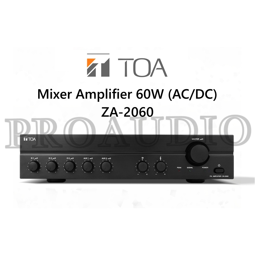 MIXER AMPLIFIER TOA MODEL ZA-2060 ZA2060 ZA 2060 POWER AMPLI ORIGINAL