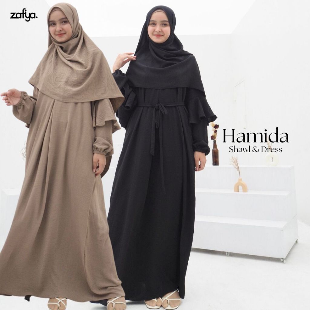 HAMIDA DRESS & HAMIDA SHAWL - By ZAFIYA
