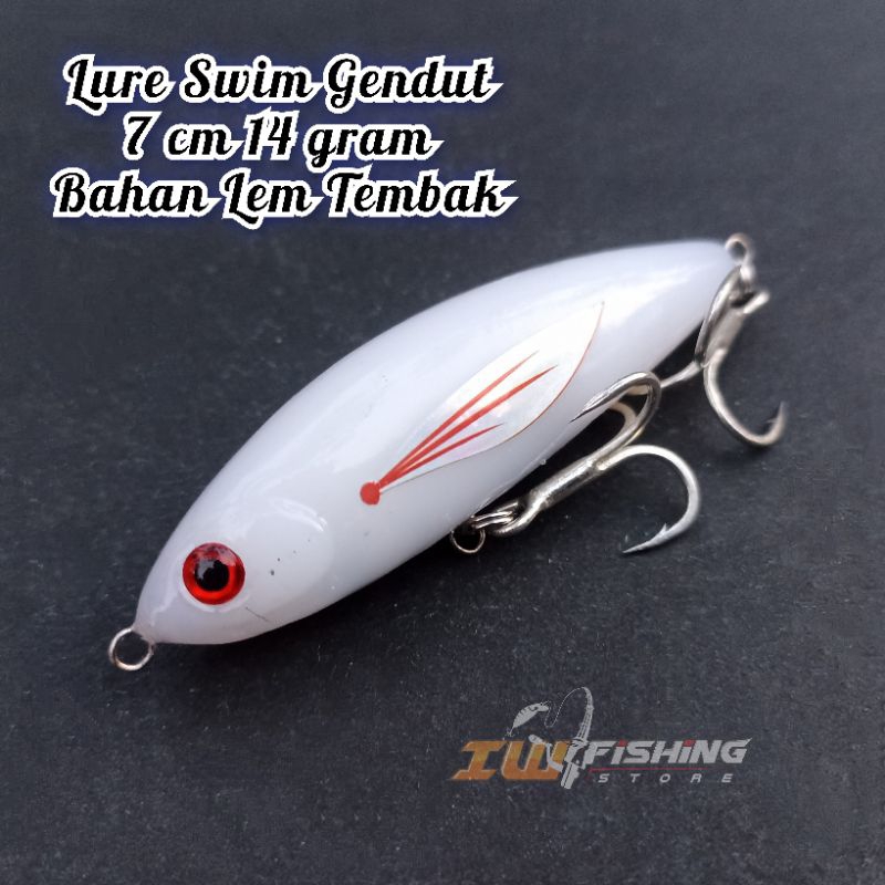 Lure Swimmer babon ukuran 7 cm berat 14 - 15 gram sinking pencil wtd bahan lem tembak umpan pancing 