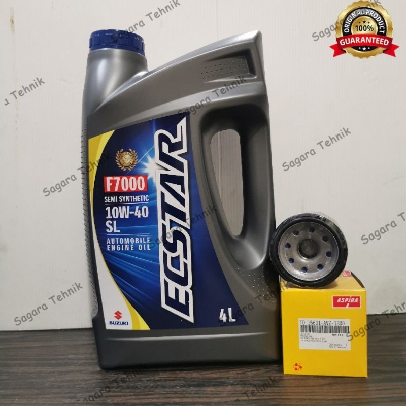 PAKET OLI + FILTER OLI ECSTAR SGO 4LITER AVANZA XENIA GRANDMAX LUXIO AYLA SIRION CALYA SIGRA FILTER 