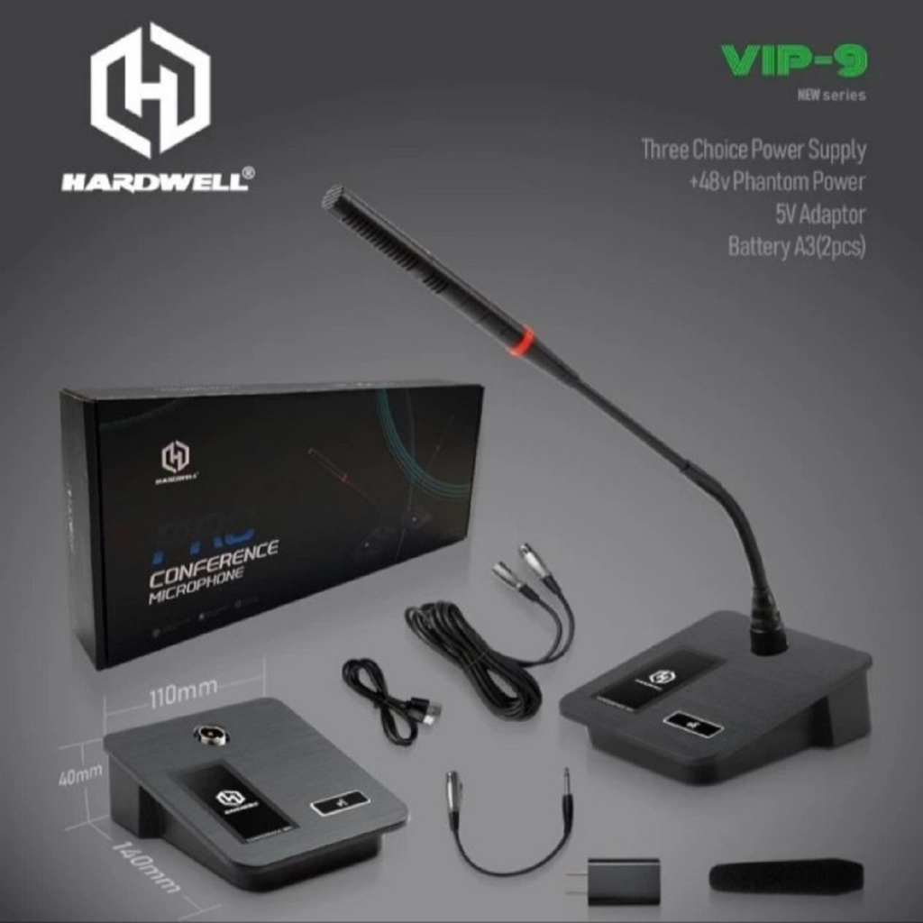 mic meja hardwell vip-9 mic podium hardwell vip9.original