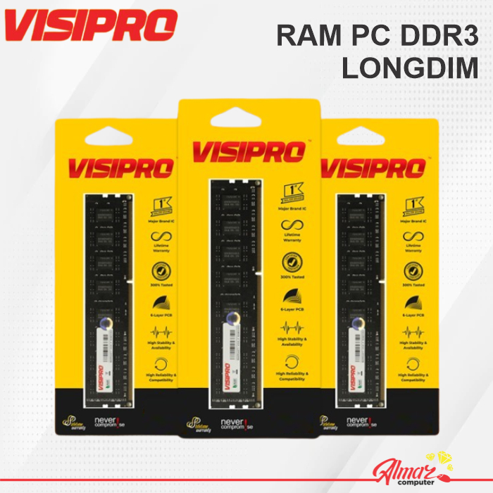 RAM PC DDR3 2GB/4GB/8GB DDR3 PC 12800 Visipro