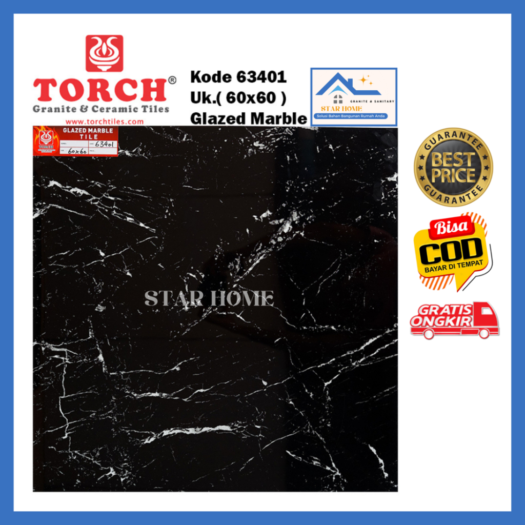 Lantai Granit Torch 60x60 Glass W63401 Free Ongkir Jabodetabek