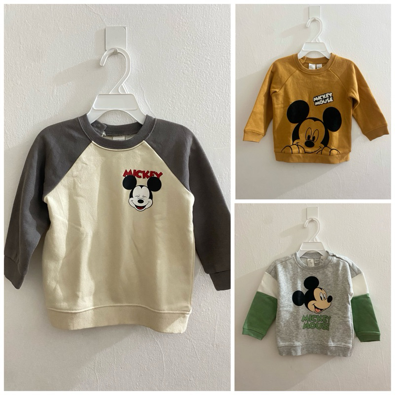 H&M SALE - Printed Sweatshirt Mickey Mouse Sweater Anak Laki Anak Perempuan