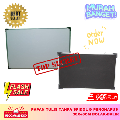 

30X40 PAPAN WHITEBOARD BOLAKBALIK MURAH DAN BARU TANPA SPIDOL&PENGHAPUS