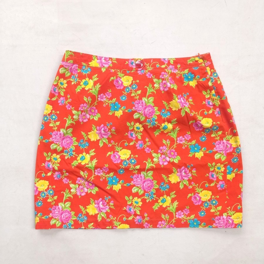 rok vintage versus gianni versace floral mini skirt