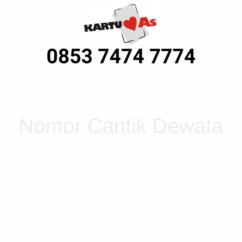 Nomor Cantik Kartu AS Perdana Telkomsel Nomer Cantik Seri 7474 7774