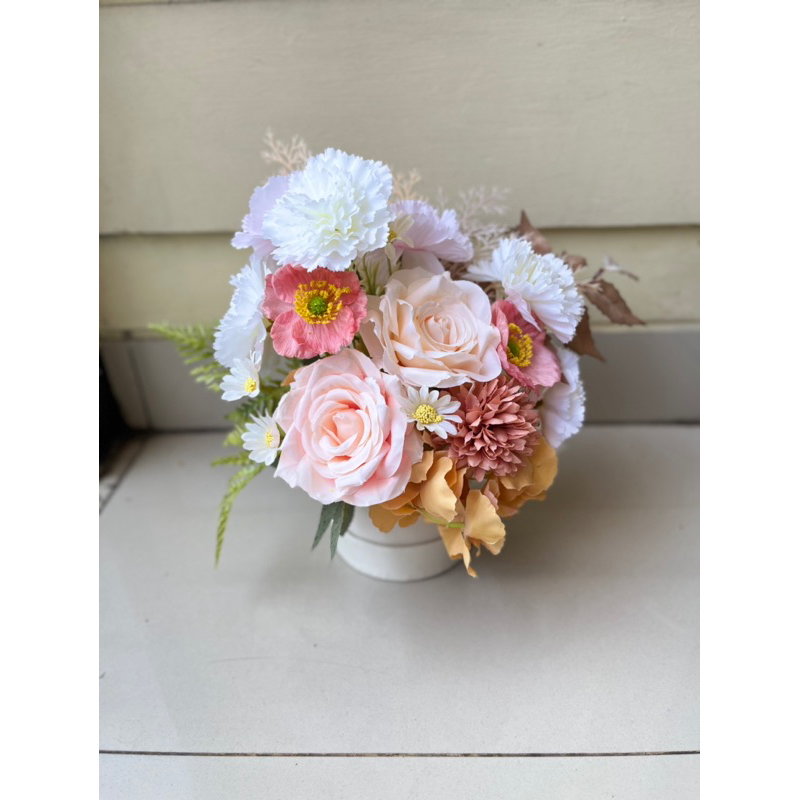 

box arrangements / bunga box bulat / bunga box murah