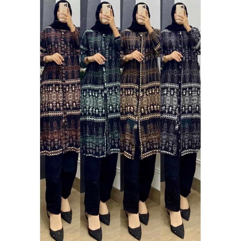 ONE SET ETNIK BAHAN RAYON UNIQLO