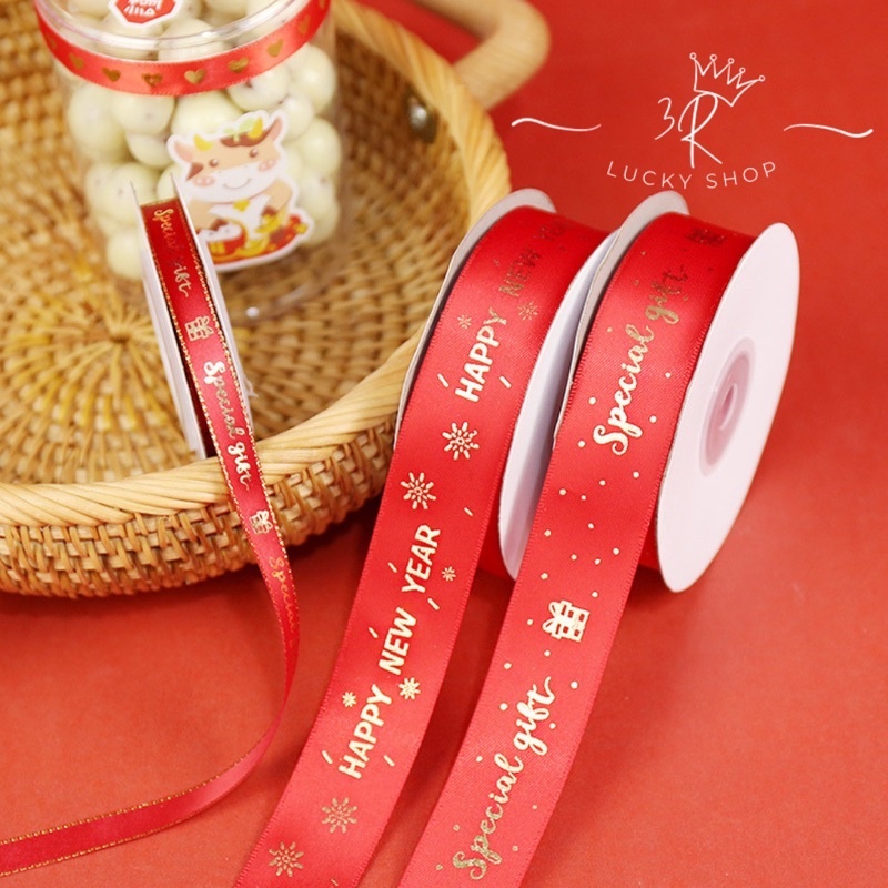 

TERMURAH! PITA 1cm ( 1 roll = 10meter) pita hampers spesial gift merah