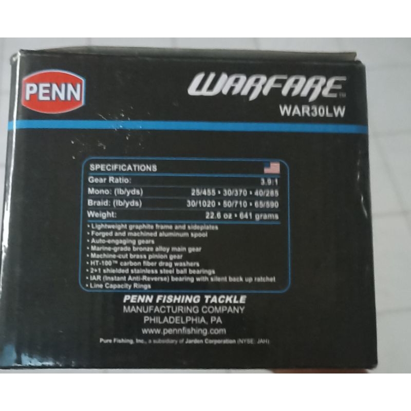 reel penn warfare 30lw