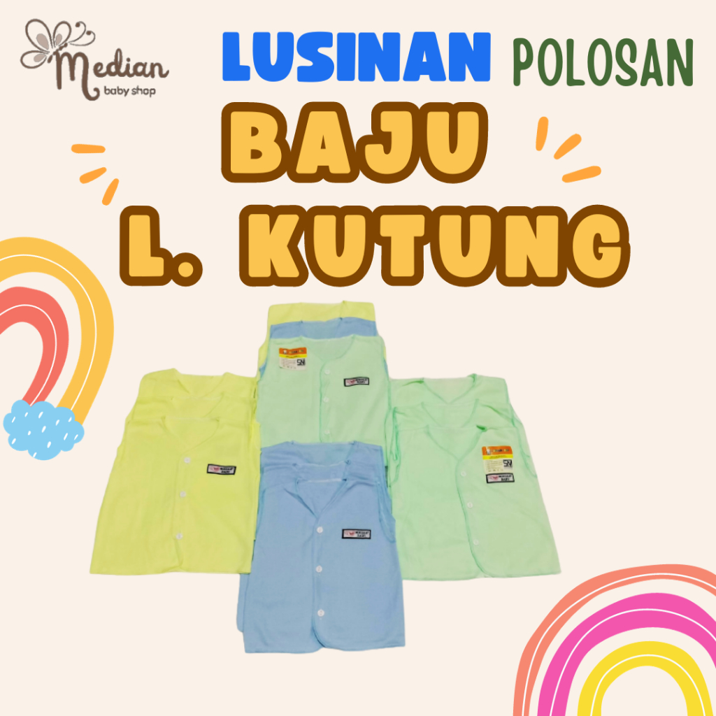 LUSINAN POLOSAN BAJU LENGAN KUTUNG BAYI BARU LAHIR
