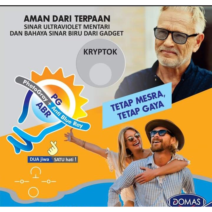 LENSA KACAMATA KRYPTOK BLUCROMIC SATIN PG ABR BLUCROMIC DOMAS