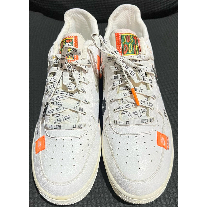FS : Preloved Second N I K E Air Force 1 LowWhite  ‘07 PRM’ “ Just Do It “ (Size : 45 / US 11 / Inso