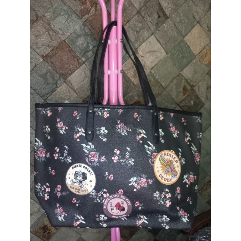 SALE..Tote Bag Coach | Tote Bag Coach motif Mickey Mouse