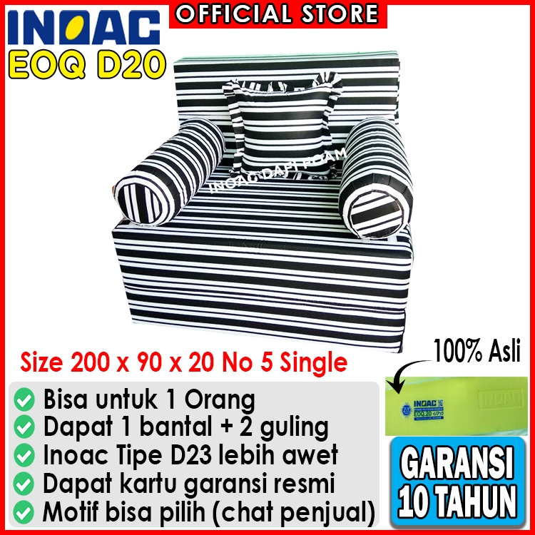 Sofabed Inoac 200x90x20 nomor 5 Single busa Inoac EOQ D20 original garansi 10 tahun kasur busa kasur