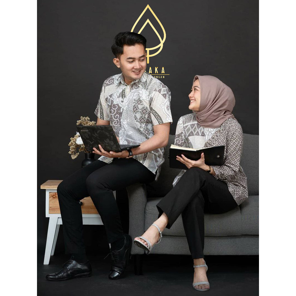 Blouse dan Kemeja Batik Anjani Couple Modern | Pusaka Batik Pekalongan