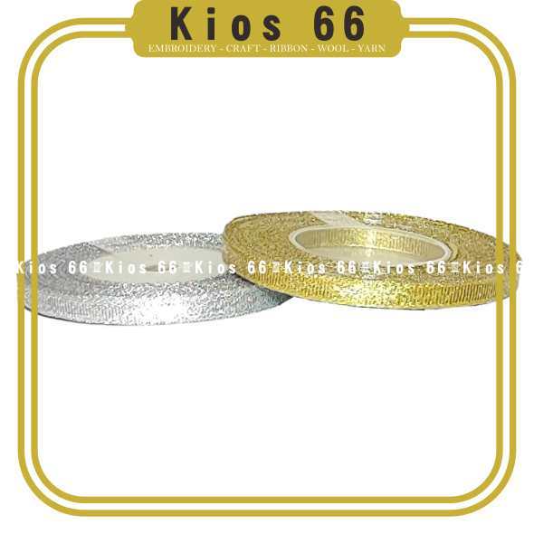 

Kios 66 - Pita emas silver, pita kain, pita gliter 1cm