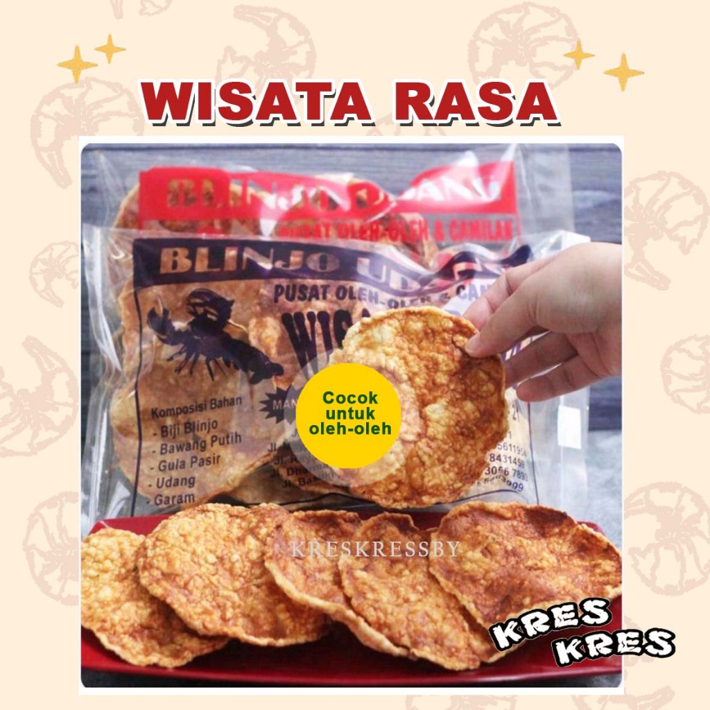 

[ 1 PAKET ISI 2 ] WISATA RASA BLINJO UDANG PEDAS MANIS