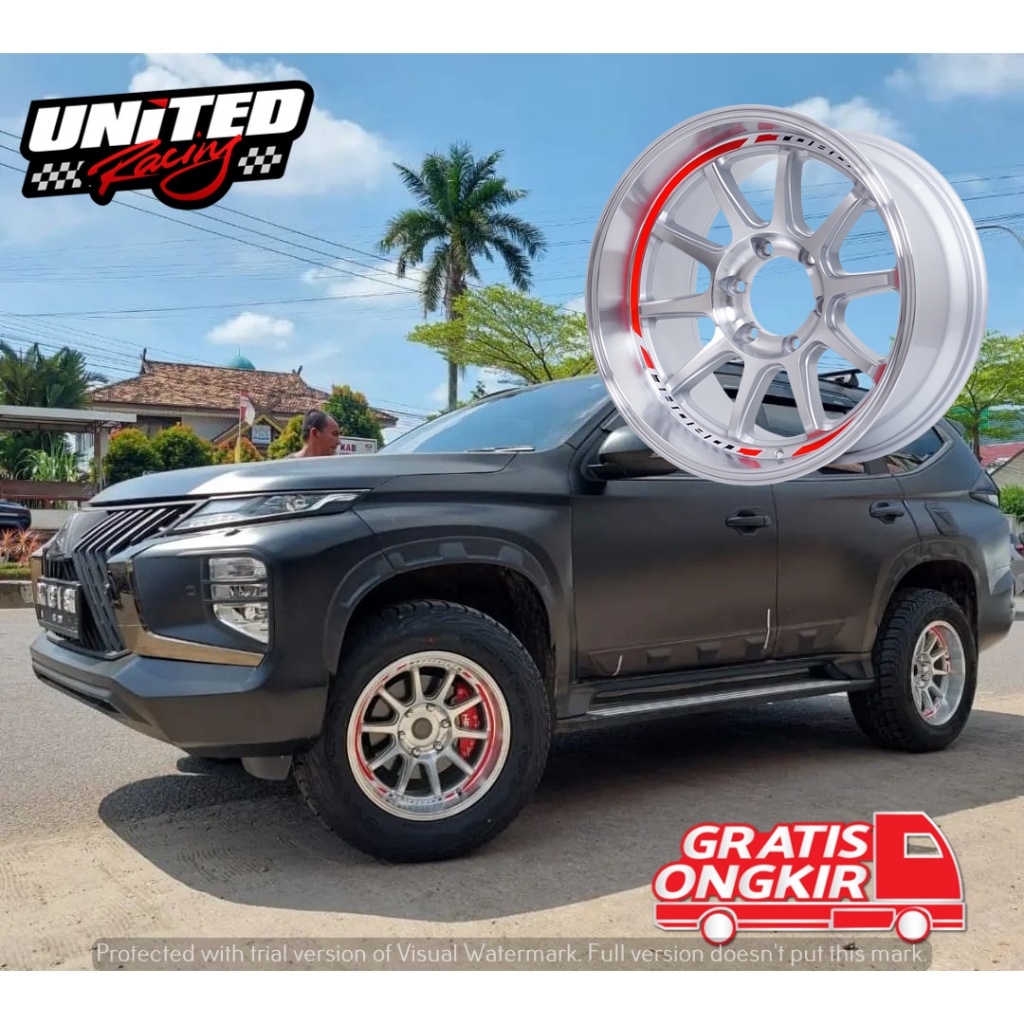 Velg Mobil Pajero Dakar Ring 18 HSR TOBOALI R18 Silver Veleg Mewah Rally Look 6X139,7