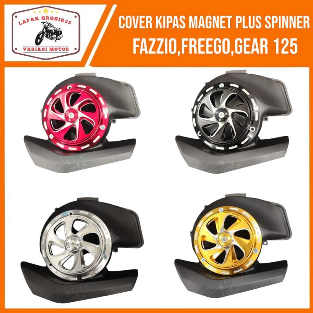 TUTUP KIPAS COVER KIPAS MESIN PLUS SPINNER YAMAHA FAZZIO FREEGO GEAR 125 LP55