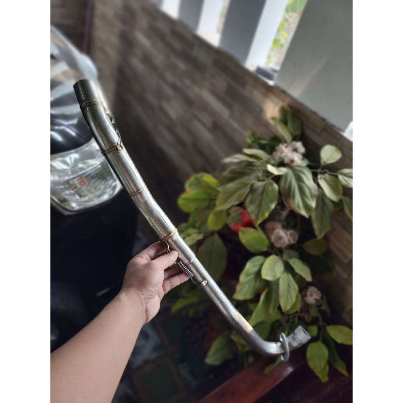 leher knalpot all motor bebek netral samping inlet 38 mm.