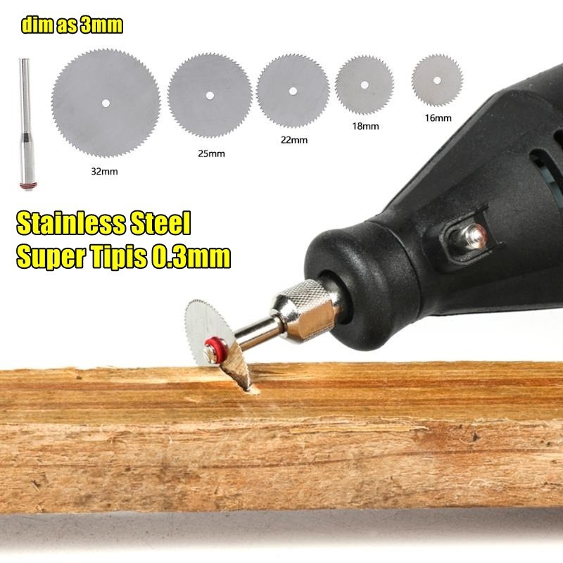 6 Pcs Mata Gergaji Mini Gerinda Potong Circular Saw Blade Mini Grinder SUPER TIPIS 0.3mm