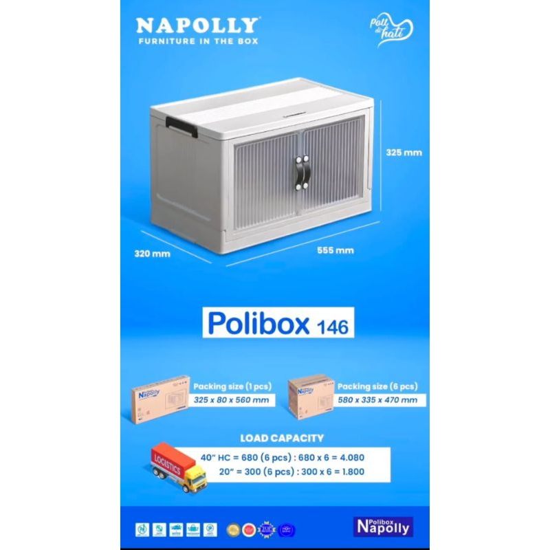 lemari plastik napolly polibox