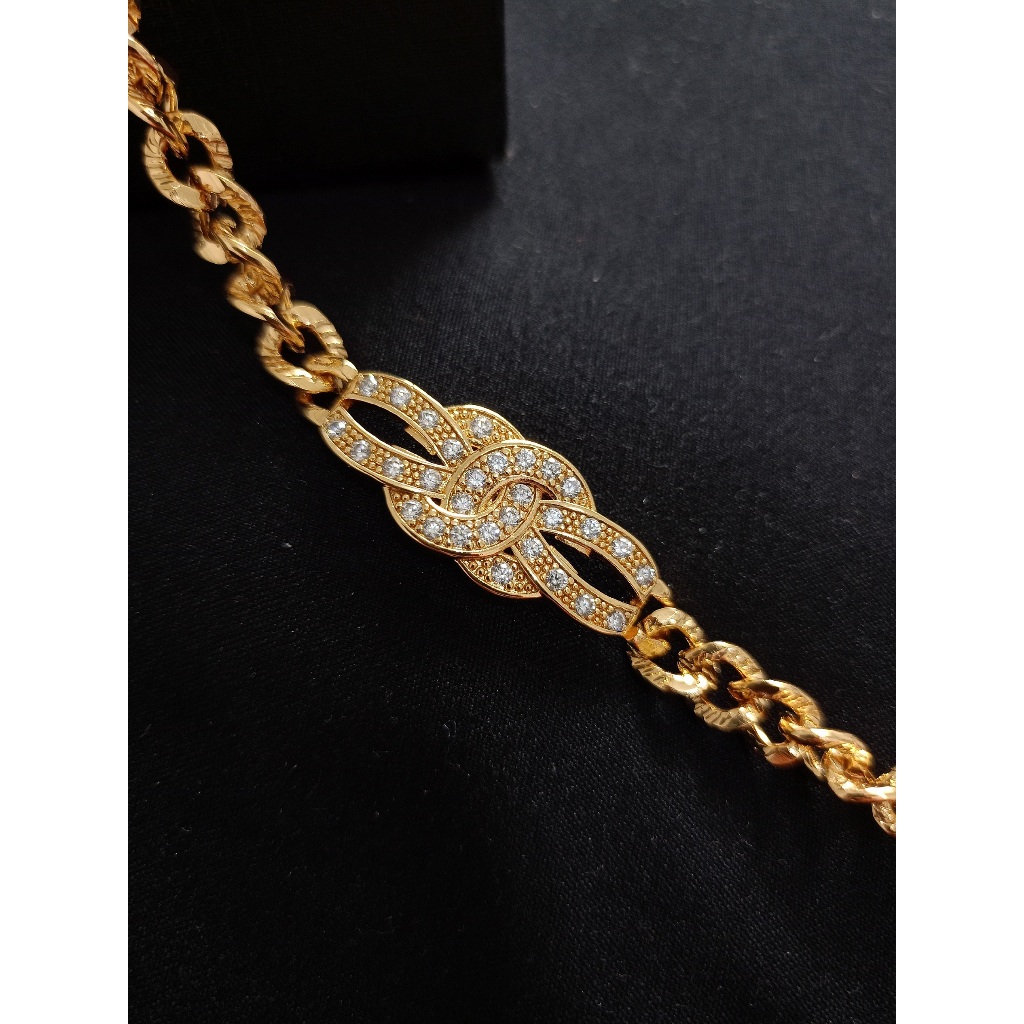 Gelang Tangan Emas Imitasi Titanium Asli Wanita Import Anti Karat Anti Luntur Korea Perhiasan Jewelr