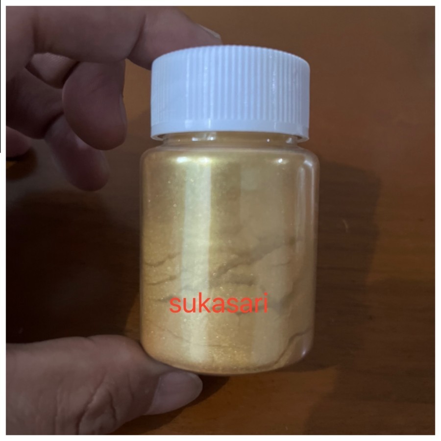 

Lustre Dust Gold 15gr tuber bubuk emas pewarna emas